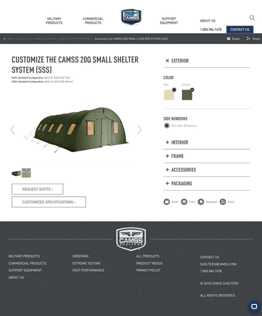 Camss - Shelter Configurator